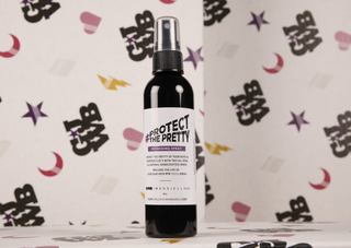 #ProtectThePretty boxing glove freshening spray bottle with girls just wanna box logo behind