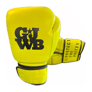 black and neon yellow fitness boxing gloves 