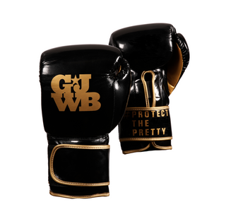 black and gold boxing gloves (made for women)